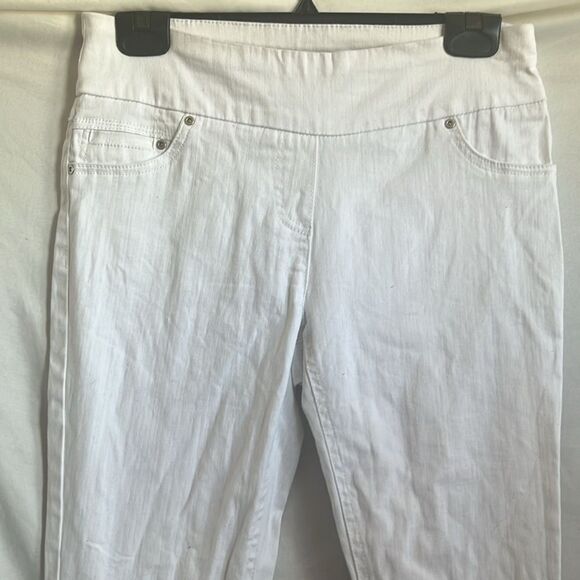 SM220 Contrast petites high waisted white jeans - Picture 2 of 8
